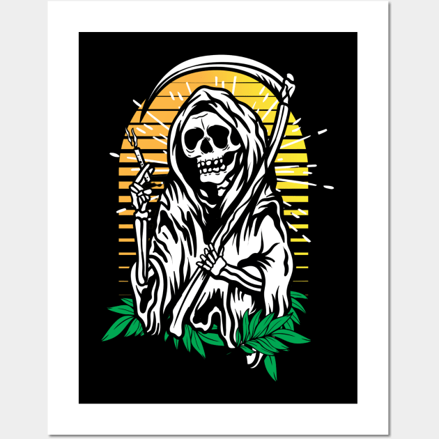 Grim Reaper with leaf Wall Art by drydenshops